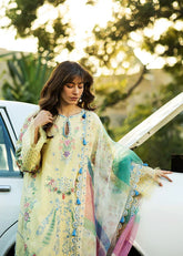 Sadaf Fawad Lawn '25 | Mid Summer Evening-3B | 3PC Embroidered Lawn Suit